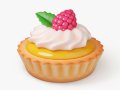 Fruit Tartlet with Cream 3D 모델