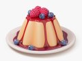 Panna Cotta with Berries 3D 모델
