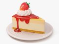 Strawberry Cheesecake Slice 3D 모델