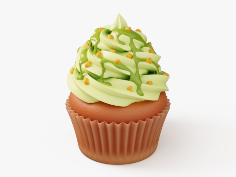 Colorful Cupcake Set Model 3D