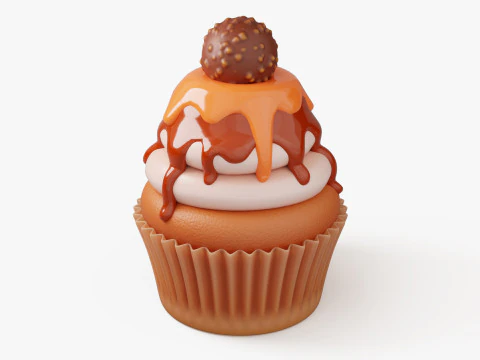 Colorful Cupcake Set 3D Model
