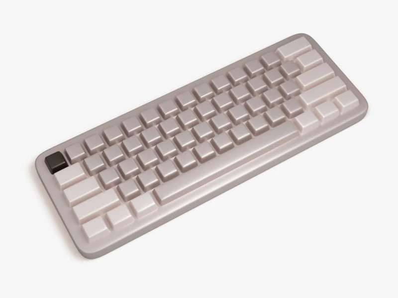 Компьютерная клавиатура 3D Модель .c4d .max .obj .3ds .fbx .stl .blend 