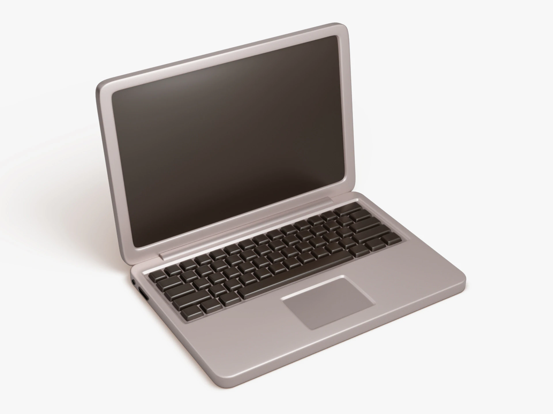 Laptop Computer 3D Model .c4d .max .obj .3ds .fbx .stl .blend 