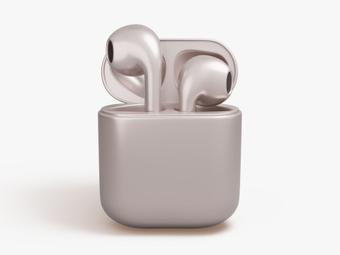 Wireless Earbuds Model 3D