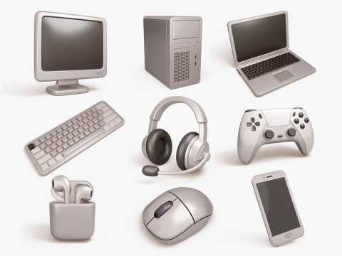 Digital Gadget Set 3D मॉडल