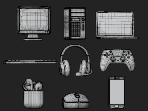 Digital Gadget Set Modèle 3D