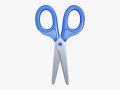 Blue Cartoon Scissors 3D मॉडल