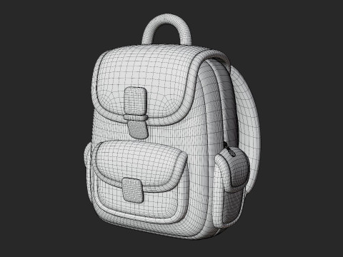 Cartoon Backpack 3D 模型