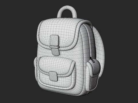 Cartoon Backpack 3D Model