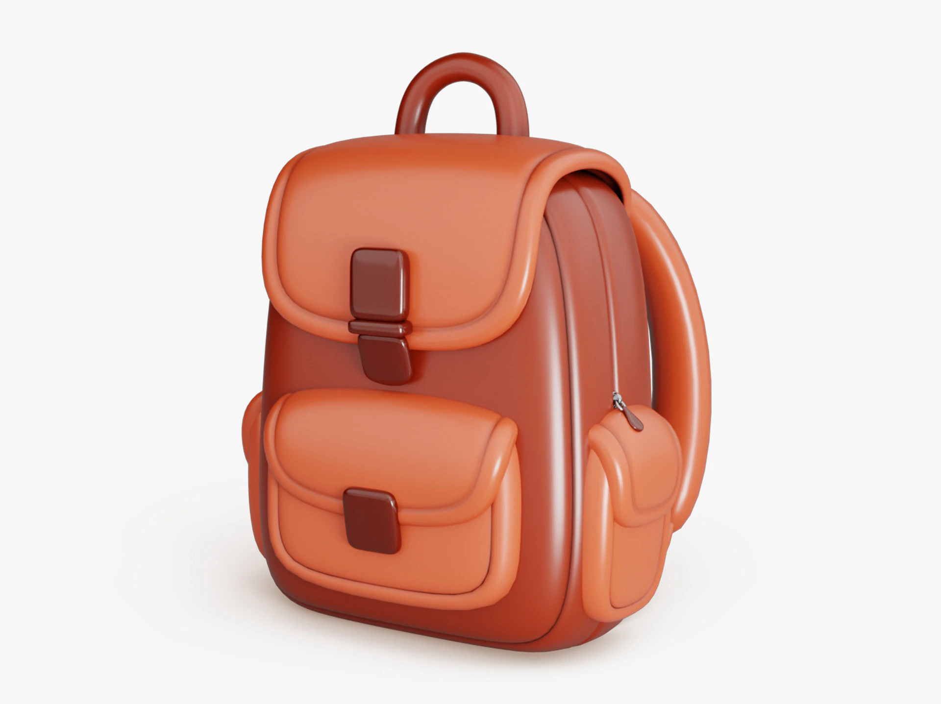 Cartoon Backpack 3D Model .c4d .max .obj .3ds .fbx .stl .blend 