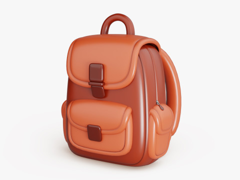 Cartoon Backpack 3D 모델