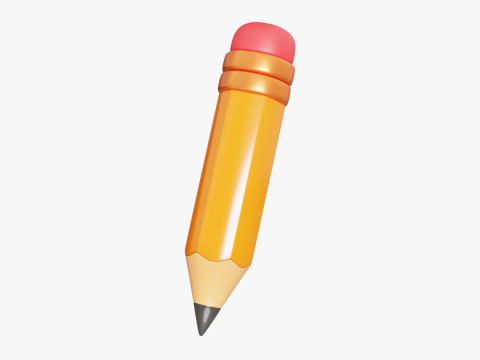 Cartoon Pencil Model 3D