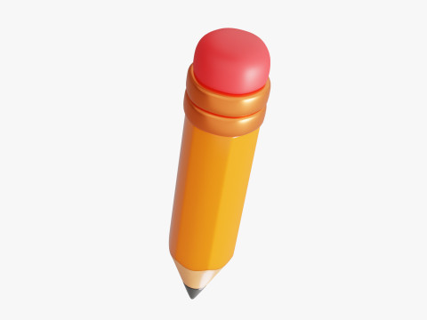 Cartoon Pencil Model 3D