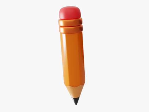 Cartoon Pencil Model 3D
