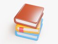 Colorful Book Stack 3D मॉडल