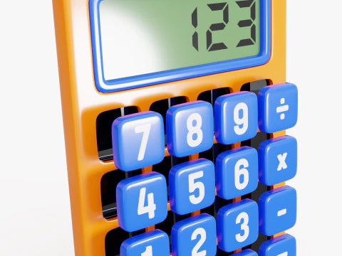 Digital Calculator 3D Model