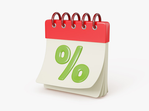 Discount Calendar Icon Modelo 3D