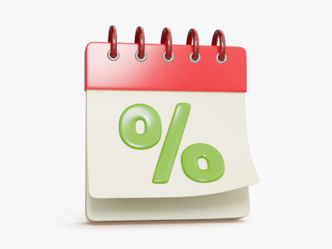 Discount Calendar Icon 3D Model