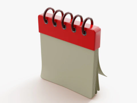 Discount Calendar Icon 3D Model