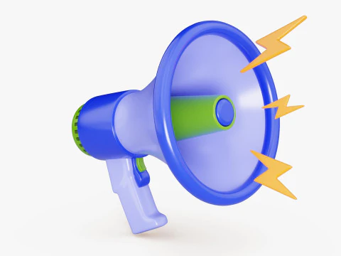割引メガホン 3Dモデル