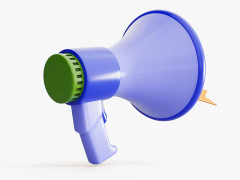 割引メガホン 3Dモデル