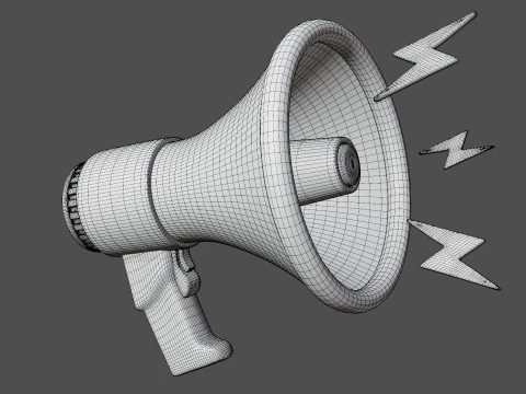割引メガホン 3Dモデル