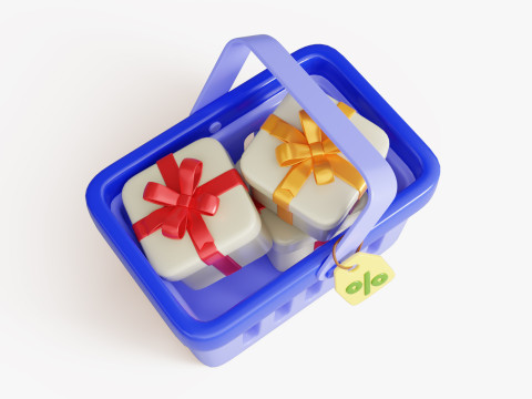 Discount Shopping Basket 3Dモデル