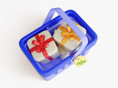 Discount Shopping Basket 3D Model