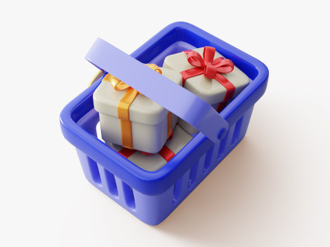 Discount Shopping Basket 3Dモデル