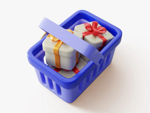 Discount Shopping Basket 3D Model