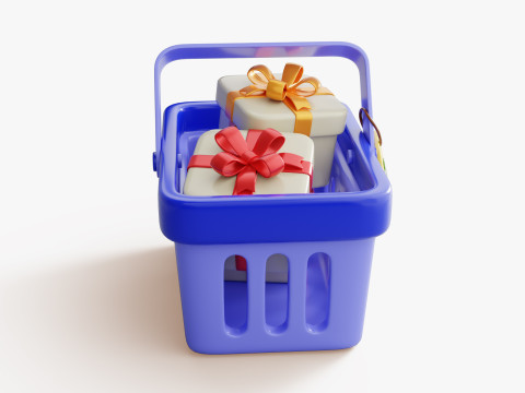 Discount Shopping Basket 3Dモデル