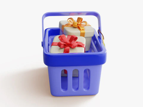 Discount Shopping Basket 3D Model