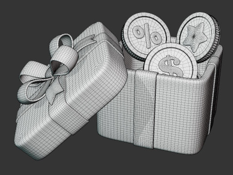 Gift Reward Box 3D Модель