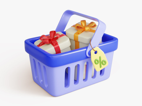 Discount Sale Icons Pack 3D Model