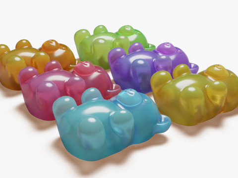 Gummy Bear Set 3D Модель
