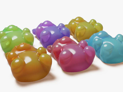 Gummy Bear Set 3D Model