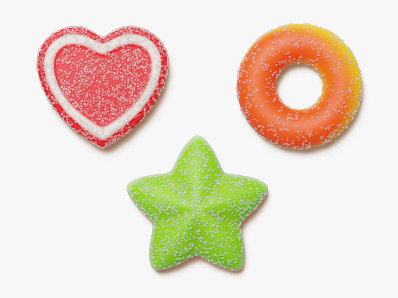 Sugar Candy Set 3D Model .c4d .max .obj .3ds .fbx .stl .blend 