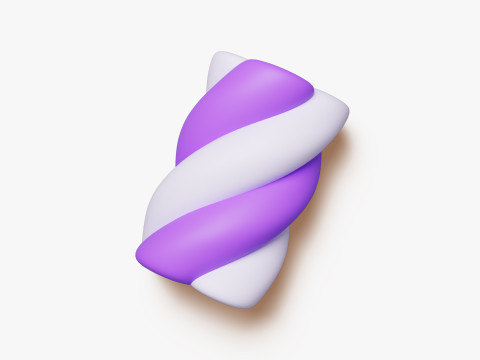 Marshmallow Candy Set 3D Model