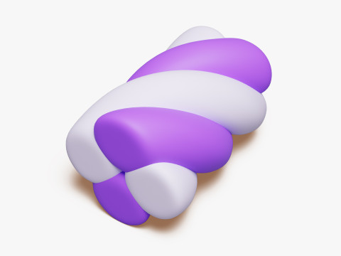 Marshmallow Candy Set 3D Model