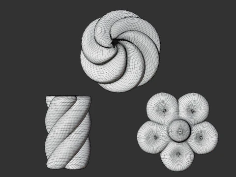 Marshmallow Candy Set 3D Model