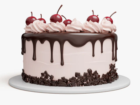Black Forest Cake 3D Model