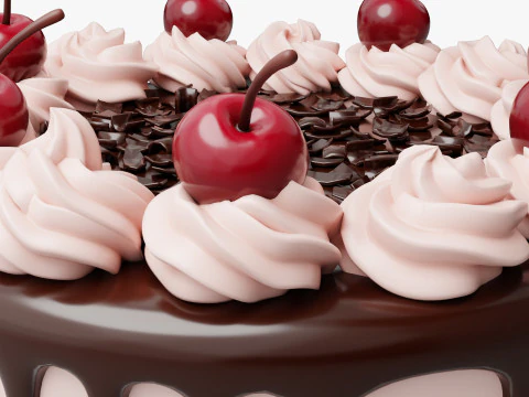 Black Forest Cake 3D Model