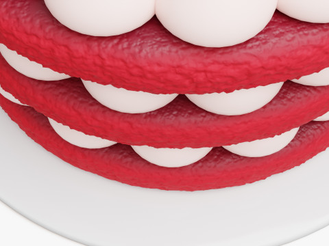 Red Velvet Cake 3D Модель