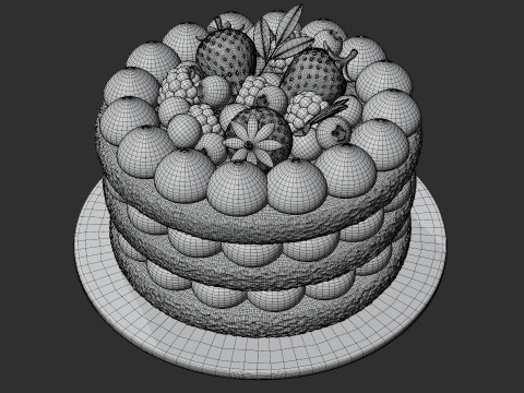 Red Velvet Cake 3D Модель