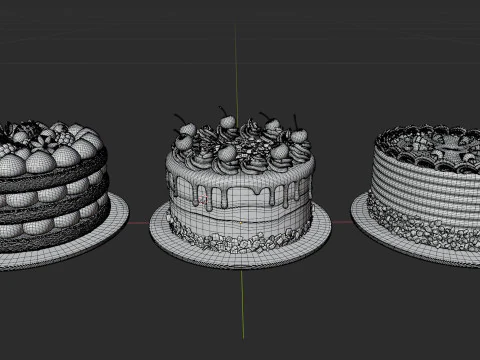 经典蛋糕系列 3D 模型