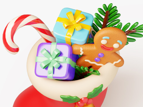 Christmas Stocking 3D Modell
