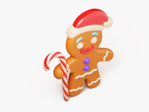 Gingerbread Man 3D Model
