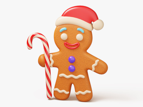 Gingerbread Man 3D Модель