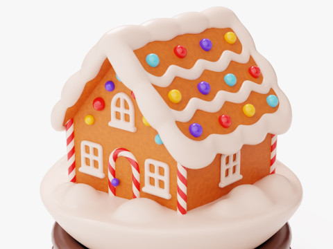 姜饼雪球 3D 模型