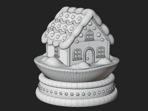 姜饼雪球 3D 模型